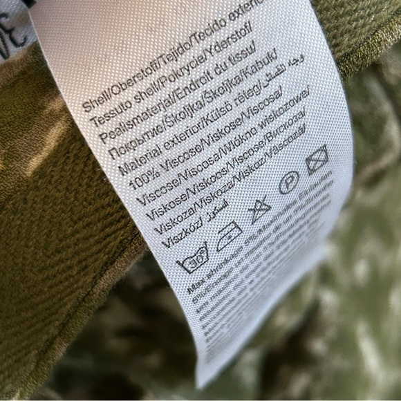 Selected Femme Chic Olive Patterned Women's Trousers 34 - Picture 7 of 11